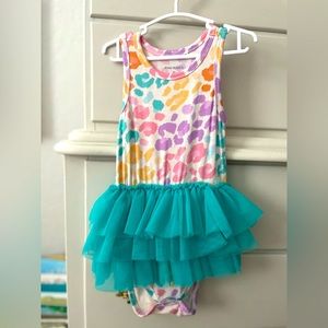 POSH PEANUT MINA - tulle skirt bamboo bodysuit twirl!2T